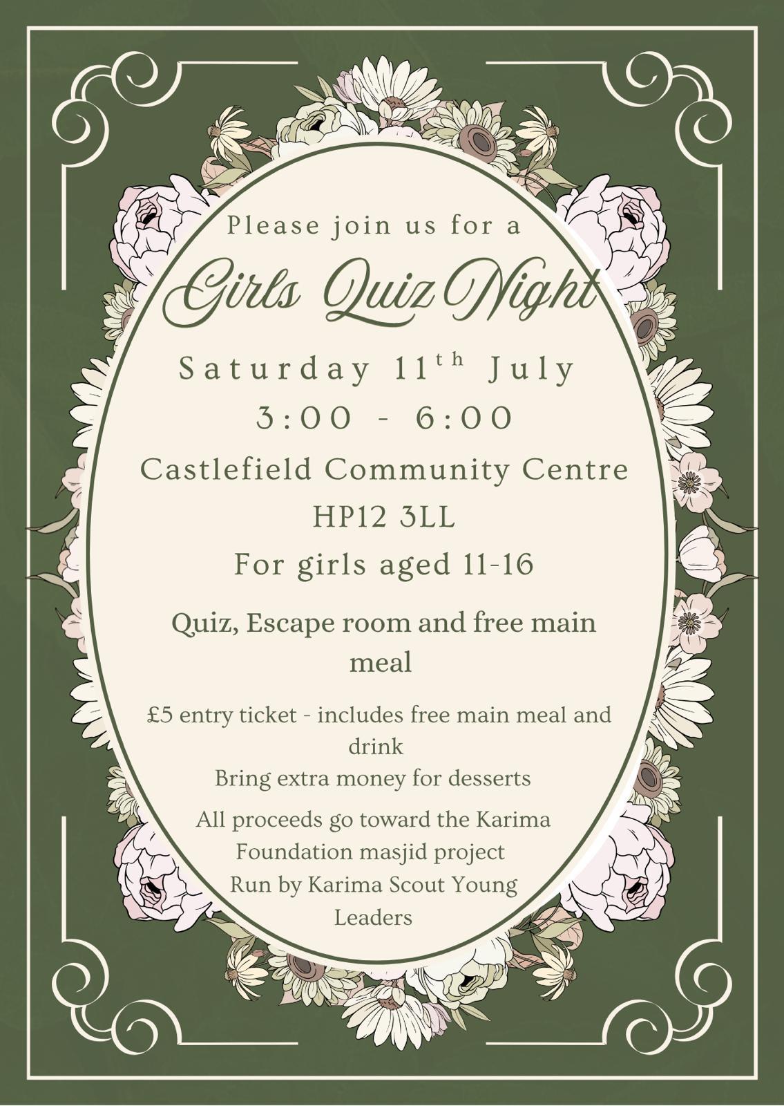 Girls Quiz Night