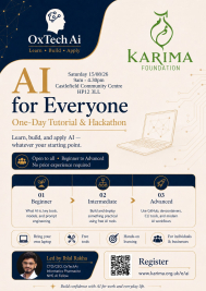 AI for everyone: One Day Tutorial and Hackathon